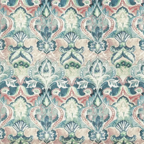 Hollyrood Fabric - Porcelain by blue traditional cotton fabric from Prestigious Textiles