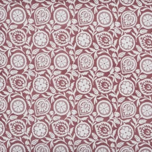 red botanical jacquard fabric from Prestigious Textiles
