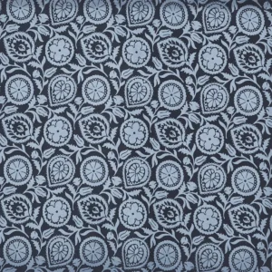 blue botanical jacquard fabric from Prestigious Textiles