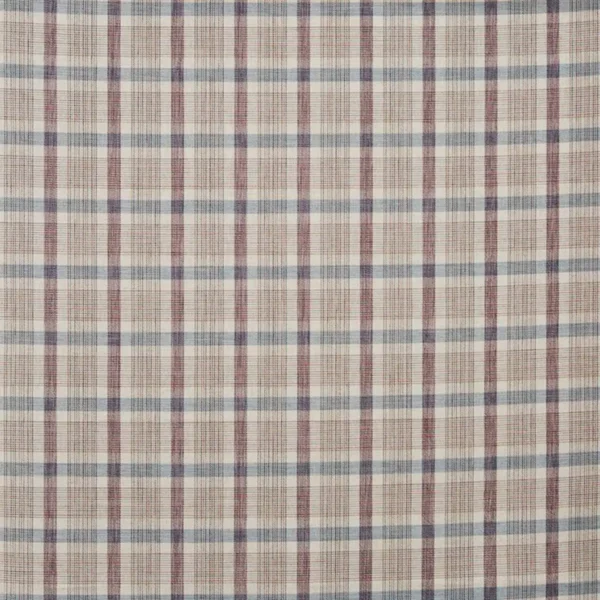 Topiary Fabric - Woodrose by purple checked woven fabric from Prestigious Textiles