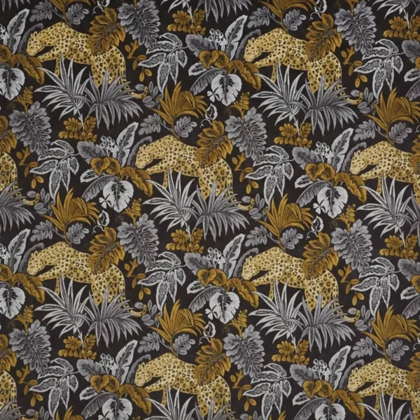 Leopard Fabric - Pepperpod by black-grey animal velvet-chenille fabric from Prestigious Textiles
