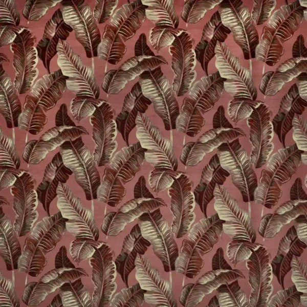 Nicobar Fabric - Rosehip by pink botanical velvet-chenille fabric from Prestigious Textiles