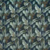 blue botanical velvet-chenille fabric from Prestigious Textiles