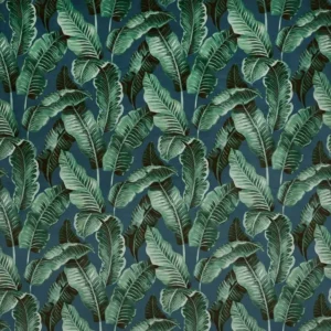 blue botanical velvet-chenille fabric from Prestigious Textiles