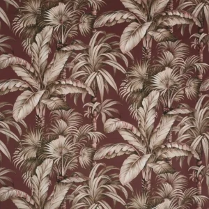 pink botanical velvet-chenille fabric from Prestigious Textiles