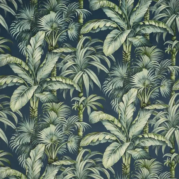 Tripura Fabric - Ocean by blue botanical velvet-chenille fabric from Prestigious Textiles