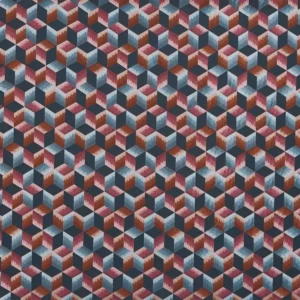 blue geometric jacquard fabric from Prestigious Textiles