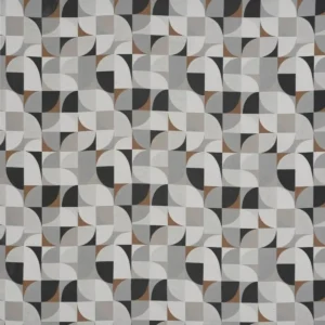 black-grey geometric jacquard fabric from Prestigious Textiles