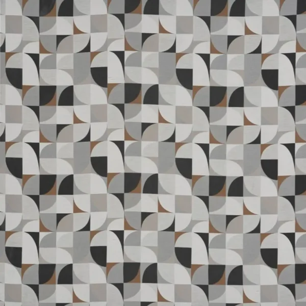 black-grey geometric jacquard fabric from Prestigious Textiles