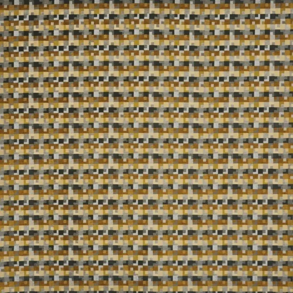 Milo Fabric - Honey by green geometric velvet-chenille fabric from Prestigious Textiles