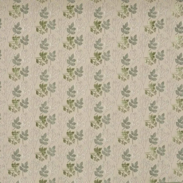 green botanical jacquard fabric from Prestigious Textiles