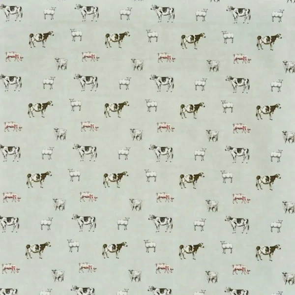 green animal cotton fabric from Prestigious Textiles