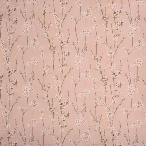 pink botanical cotton fabric from Prestigious Textiles