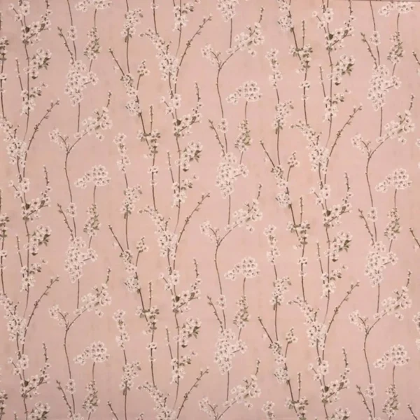 pink botanical cotton fabric from Prestigious Textiles