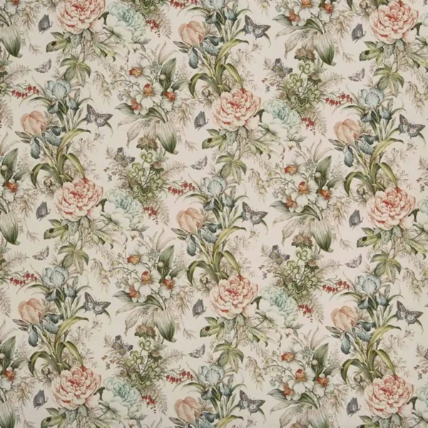 multicolour botanical cotton fabric from Prestigious Textiles