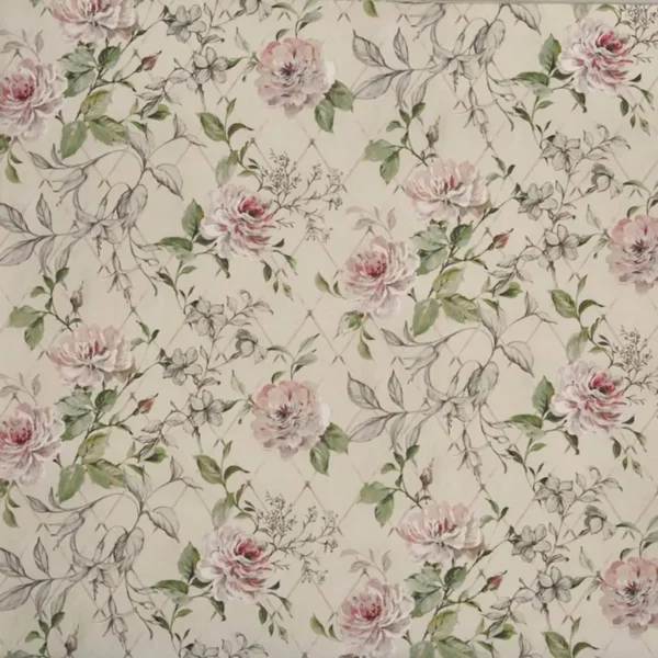 Orangery Fabric - Posey by multicolour botanical cotton fabric from Prestigious Textiles