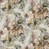 black-grey botanical cotton fabric from Prestigious Textiles