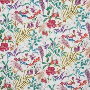 multicolour botanical cotton fabric from Prestigious Textiles