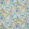 blue botanical cotton fabric from Prestigious Textiles