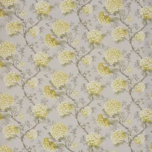 black-grey botanical cotton fabric from Prestigious Textiles