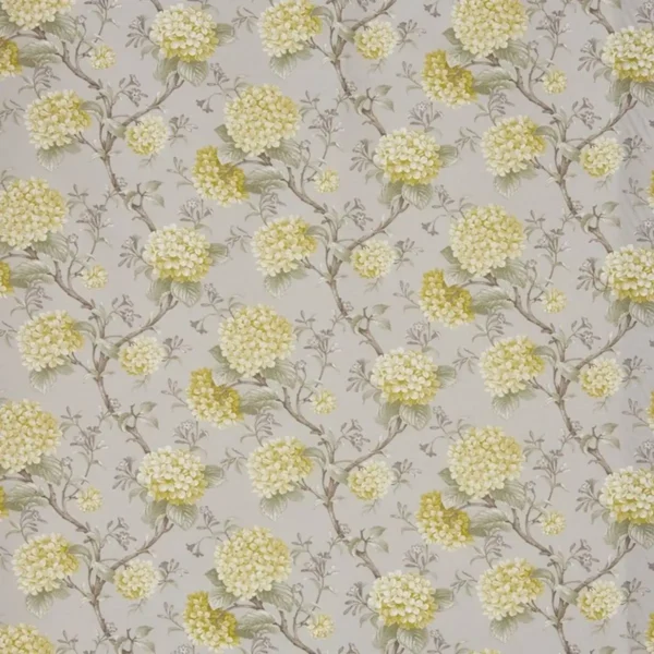 Bouquet Fabric - Pebble by black-grey botanical cotton fabric from Prestigious Textiles