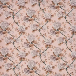 pink botanical cotton fabric from Prestigious Textiles