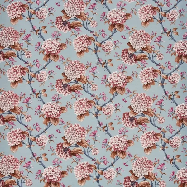 Bouquet Fabric - Bluebell by blue botanical cotton fabric from Prestigious Textiles