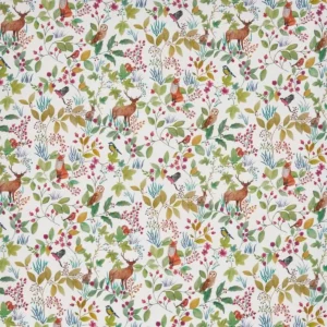 green animal cotton fabric from Prestigious Textiles