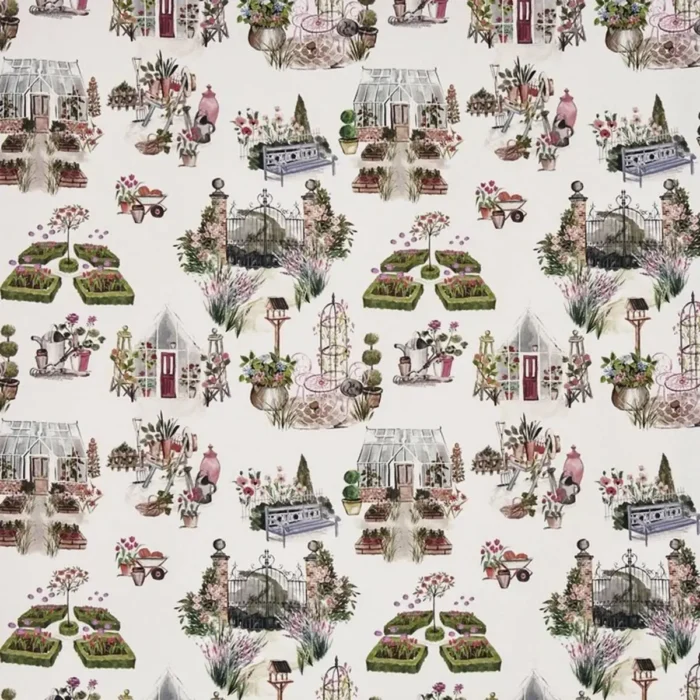 Potting Shed Fabric - Bluebell swatch