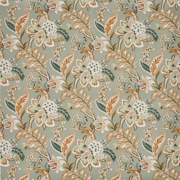 Westbury Fabric - Pear by multicolour botanical cotton fabric from Prestigious Textiles