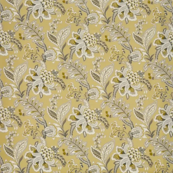 Westbury Fabric - Daffodil by multicolour botanical cotton fabric from Prestigious Textiles