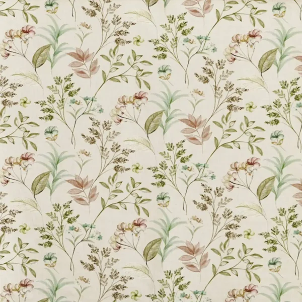 green botanical printed fabric from Prestigious Textiles