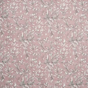 pink botanical cotton fabric from Prestigious Textiles