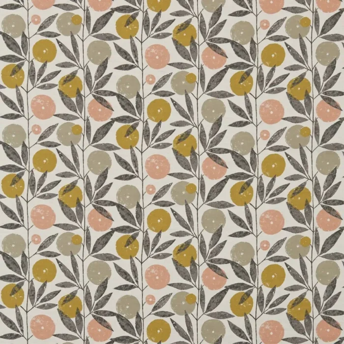 Blomma Fabric - Toffee / Blush / Putty swatch