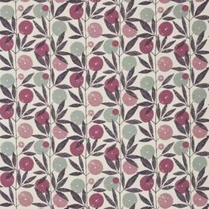 purple botanical cotton fabric from Scion