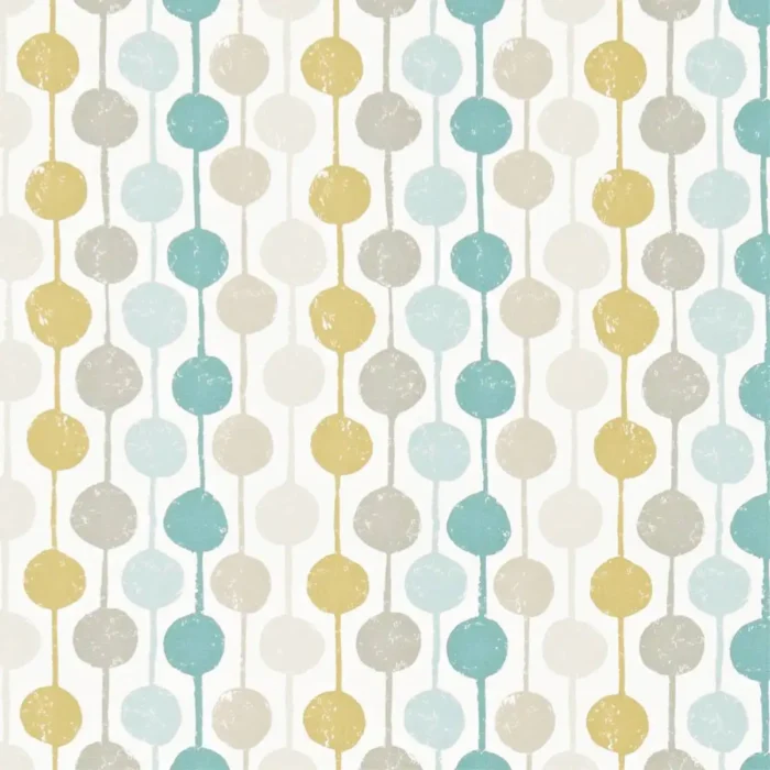 Taimi Fabric - Seaglass / Chalk / Honey swatch