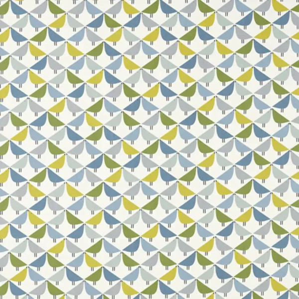 Lintu Fabric - Gecko / Pacific / Glacier by blue animal cotton fabric from Scion