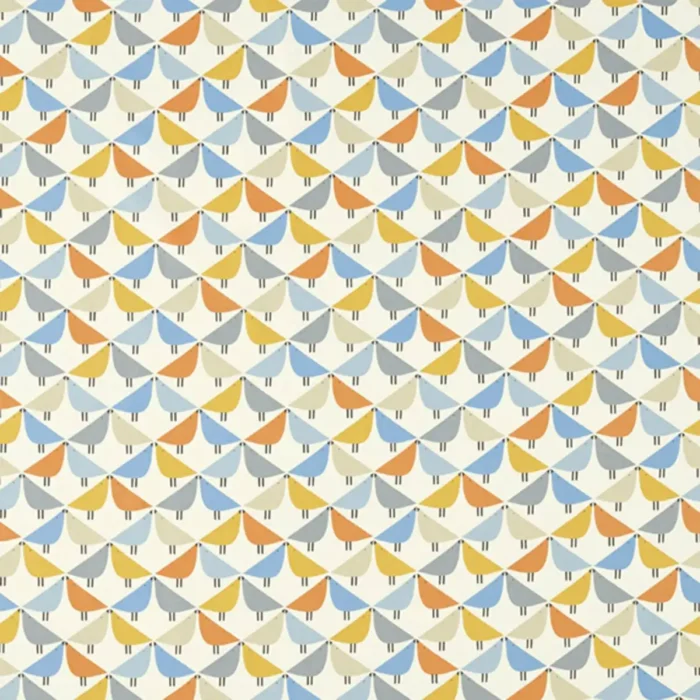 Lintu Fabric - Satsuma / Sky / Pebble – Satsuma-Sky-Pebble swatch
