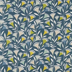 blue contemporary cotton fabric from Scion