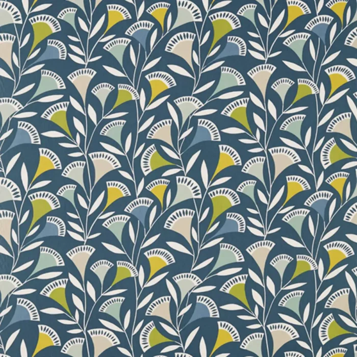 Noukku Fabric - Mist / Kiwi / Midnight – Mist-Kiwi-Midnight swatch