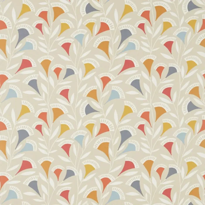 Noukku Fabric - Watermelon / Tangerine / Slate – Watermelon-Tangerine-Slate swatch