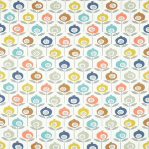 multicolour botanical cotton fabric from Scion