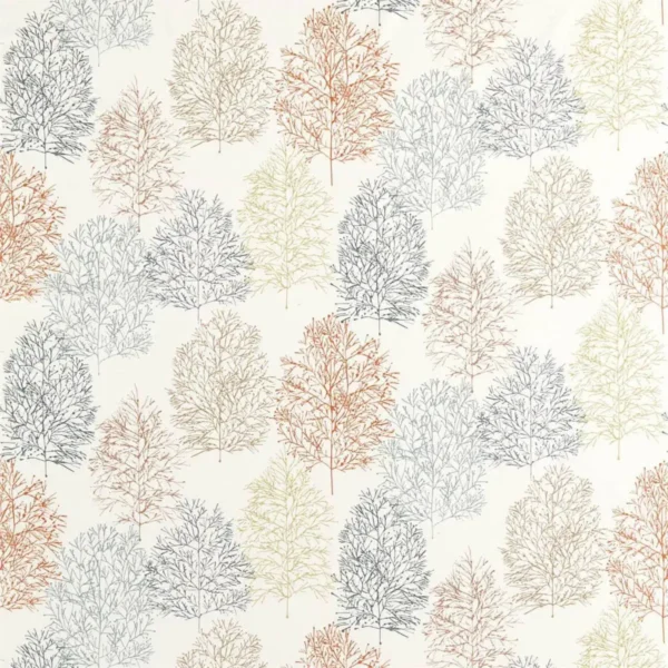 Soetsu Fabric - Spice / Raffia by multicolour botanical printed fabric from Scion