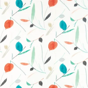 blue botanical cotton fabric from Scion