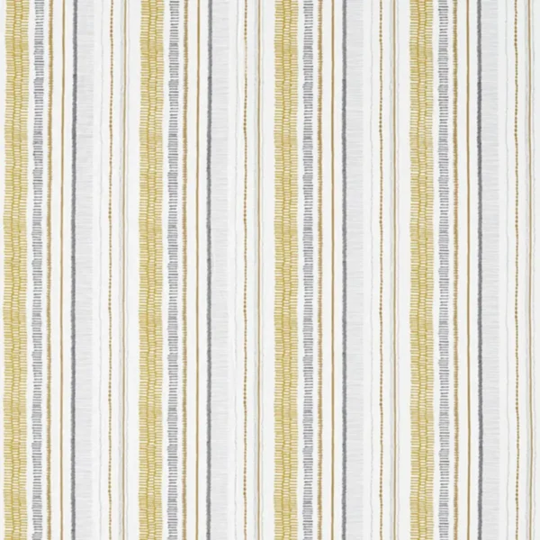 Noki Fabric - Ochre / Hemp / Charcoal by brown contemporary embroideried fabric from Scion