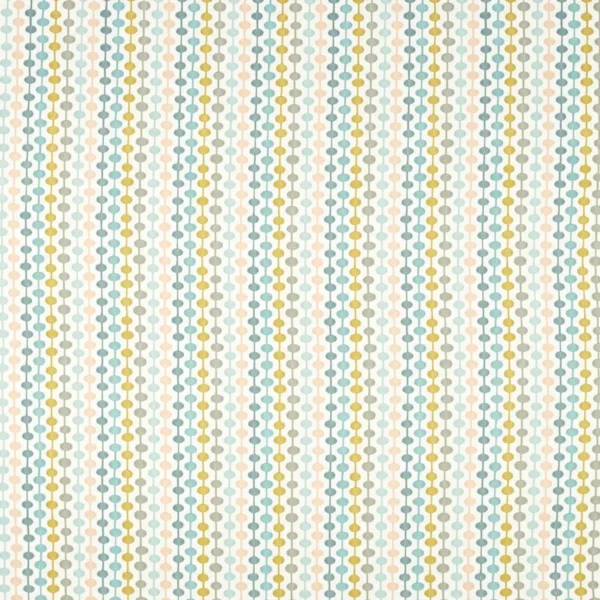 Paikka Fabric - Blush / Honey / Raffia by multicolour spotted embroideried fabric from Scion