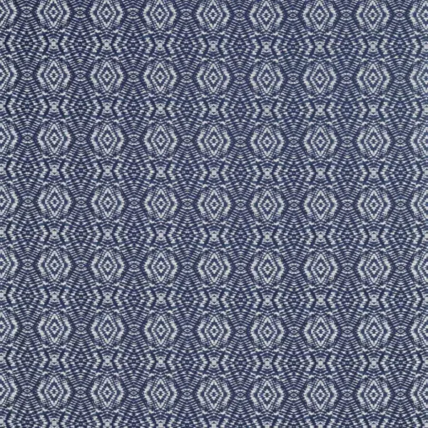 Kazue Fabric - Ink by blue geometric jacquard fabric from Scion