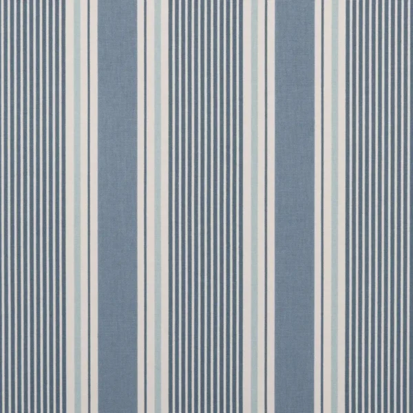 blue striped cotton fabric from Studio G