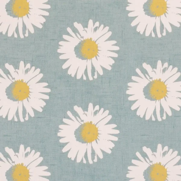 Capri Fabric - Mineral by blue botanical cotton fabric from Studio G