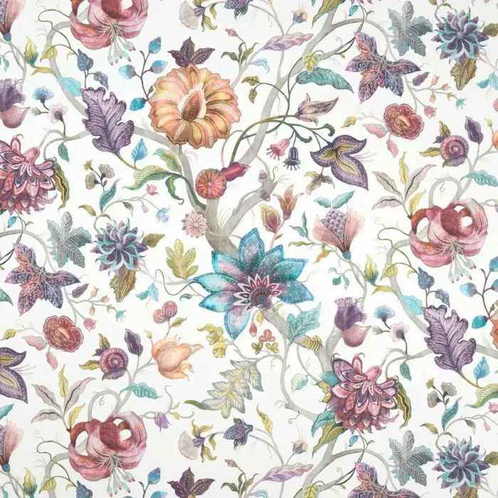 Delilah Fabric - Summer / Cream swatch